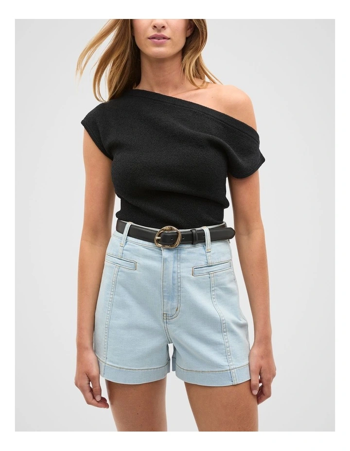 Everly Buckle Belt in Black image 2