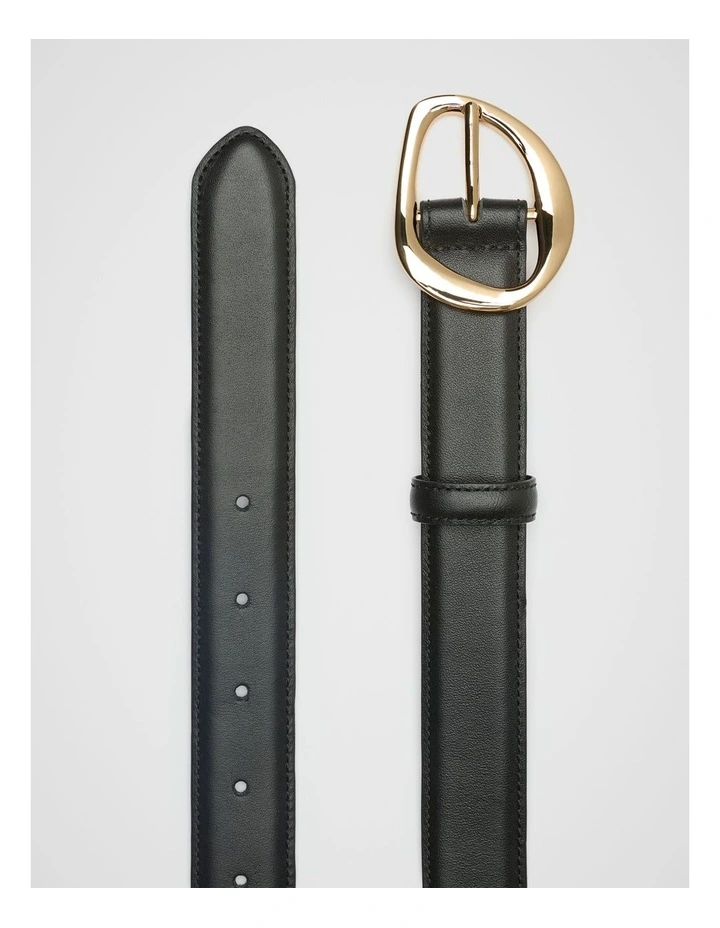 Everly Buckle Belt in Black image 3