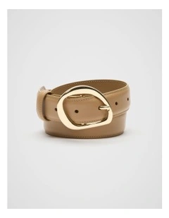Everly Buckle Belt in Caramel