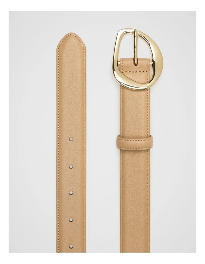 Everly Buckle Belt in Caramel image 3