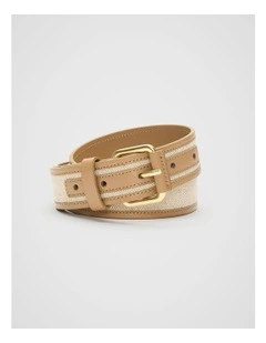 Allegra Textile Belt in Caramel