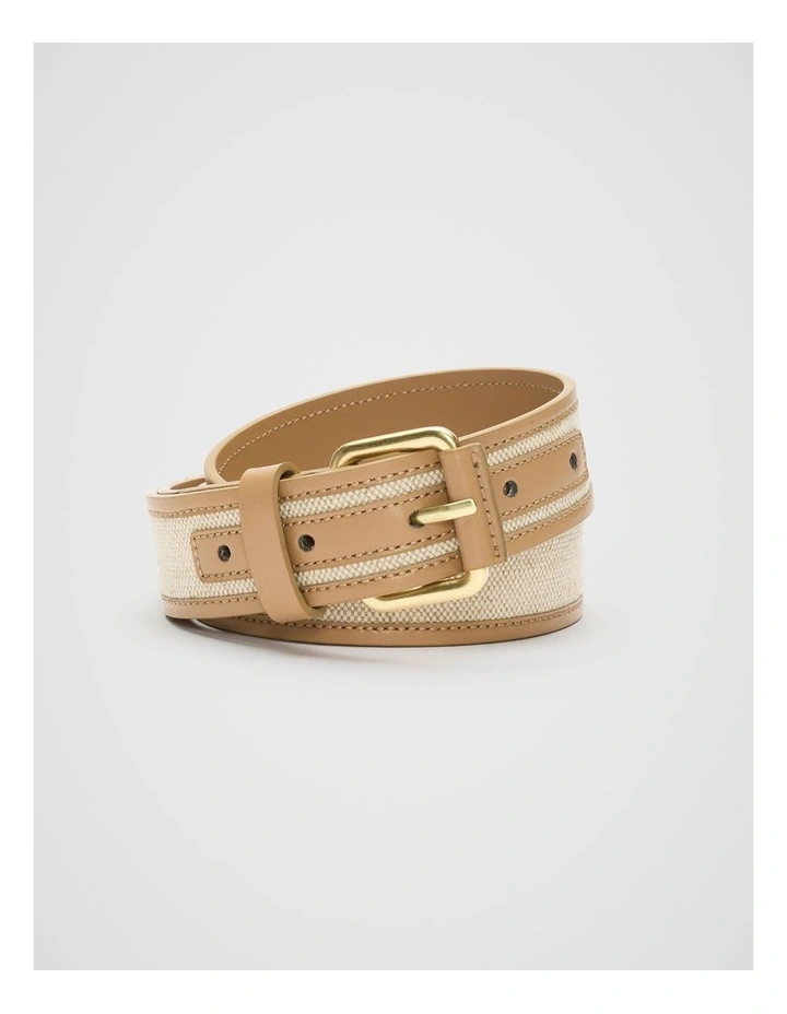 Allegra Textile Belt in Caramel image 1