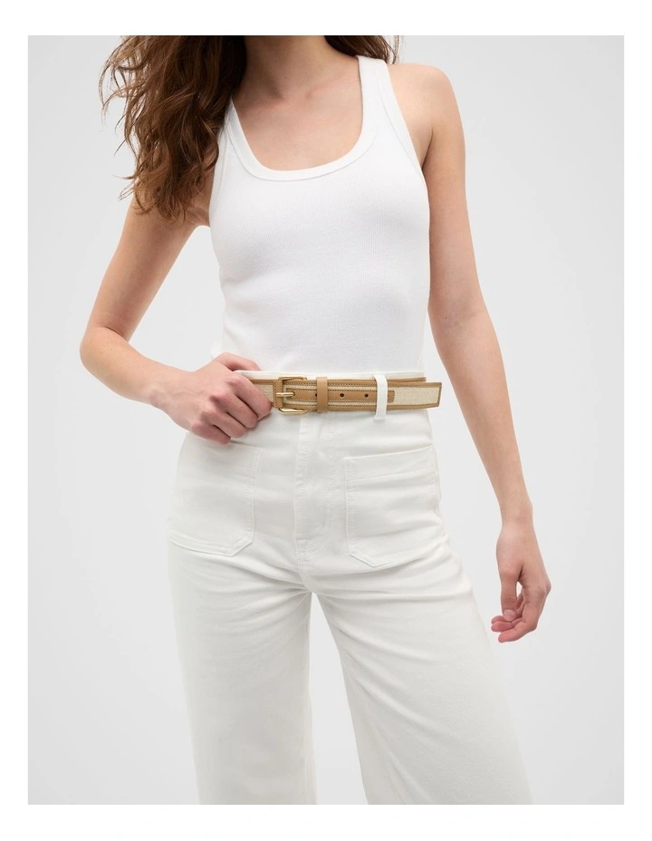 Allegra Textile Belt in Caramel image 2