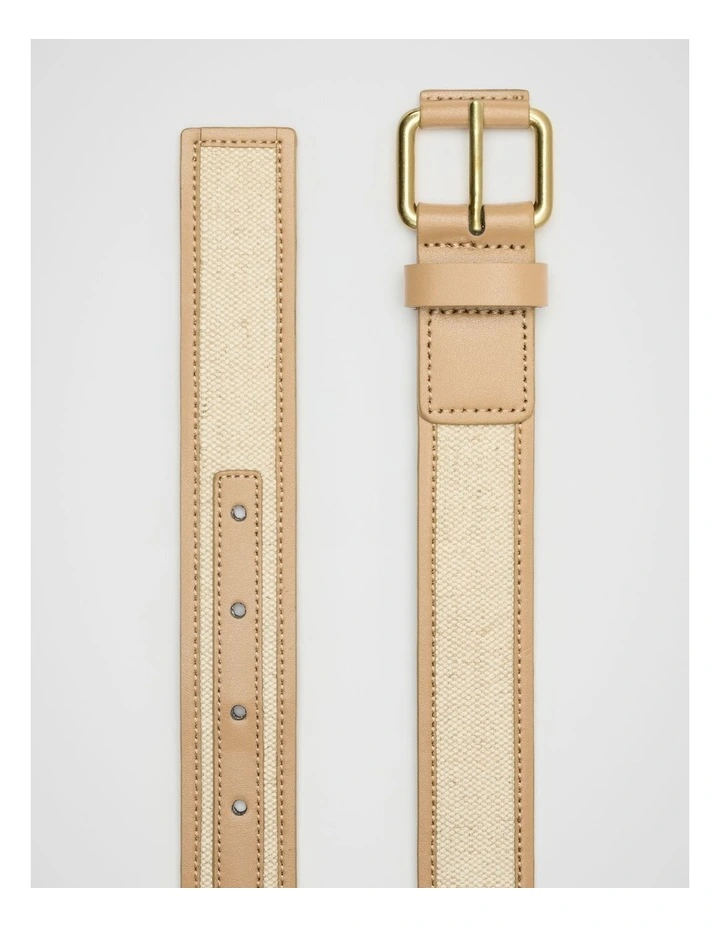 Allegra Textile Belt in Caramel image 3