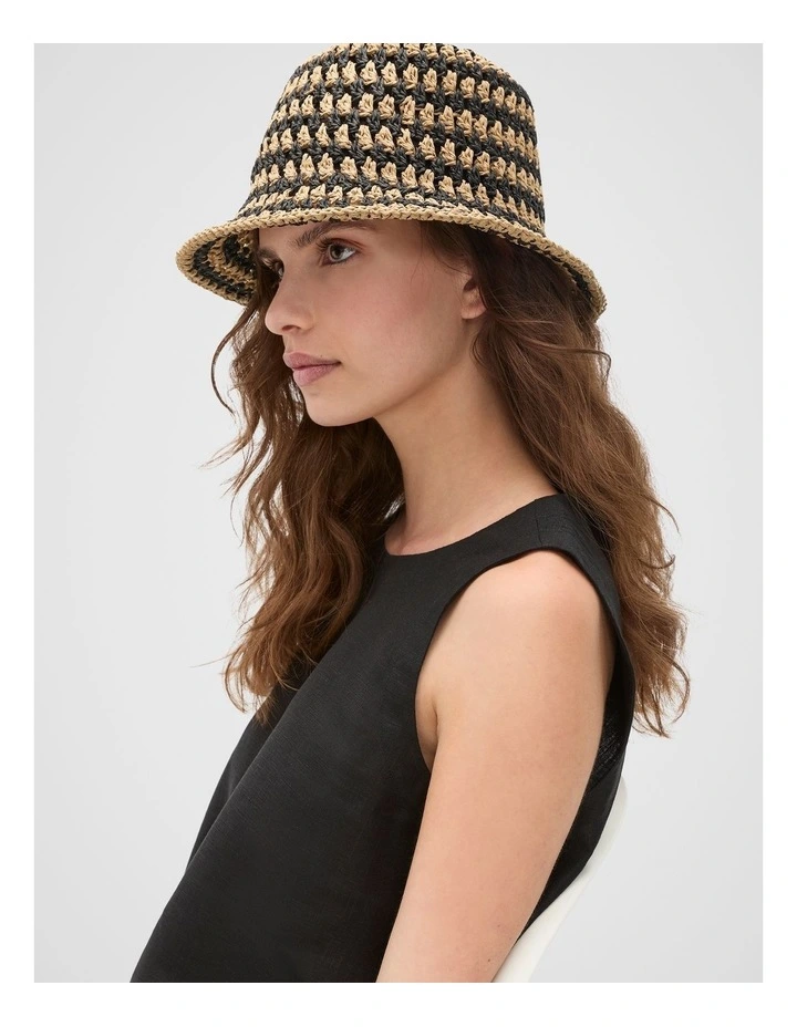 Two Tone Bucket Hat in Black image 2