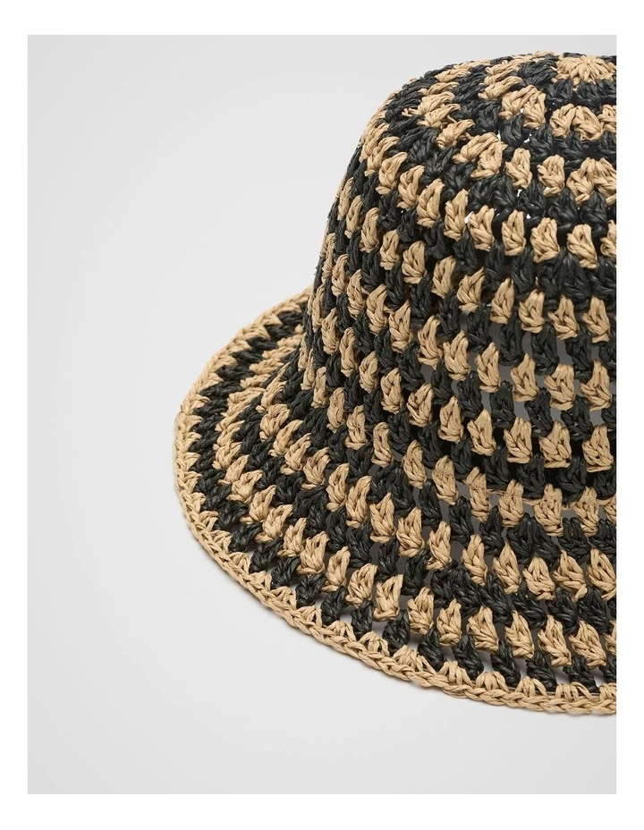 Two Tone Bucket Hat in Black image 3