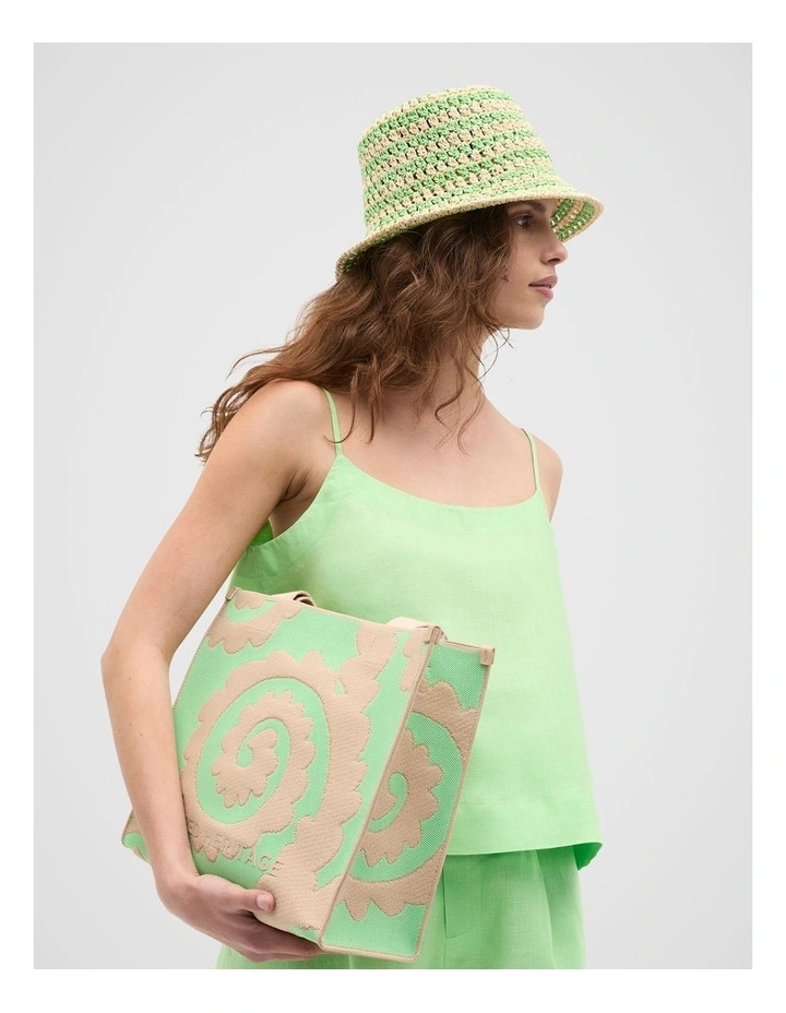 Two Tone Bucket Hat in Green Apple image 2