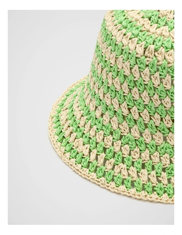 Two Tone Bucket Hat in Green Apple image 3