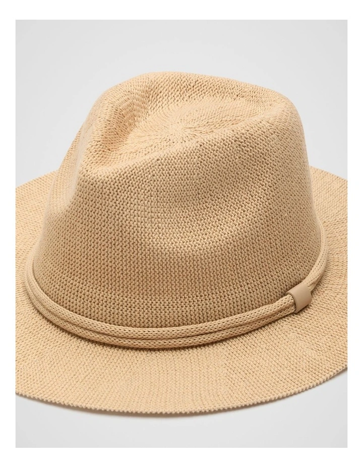 Knit Fedora in Ecru image 3