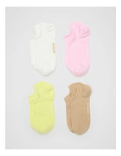 Sneaker Socks 4 Pack in Fairy Floss Multi