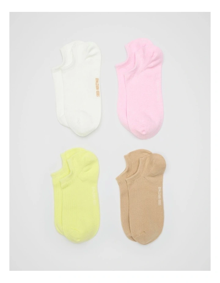 Sneaker Socks 4 Pack in Fairy Floss Multi image 1