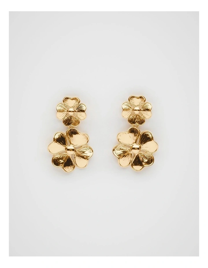 Bloom Drop Earring in Gold image 1