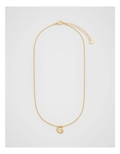 Bubble G Letter Necklace in Gold