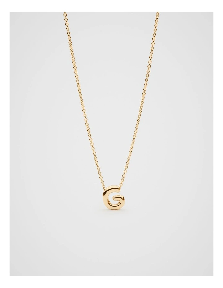 Bubble G Letter Necklace in Gold image 2