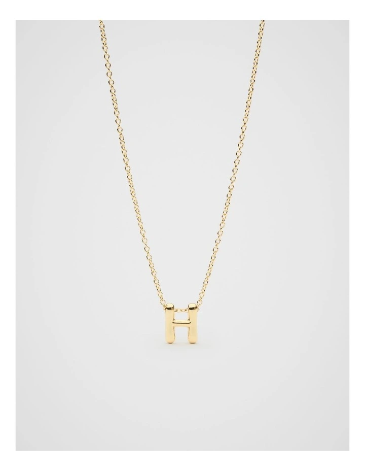 Bubble Letter Necklace in H image 2