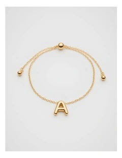 Bubble Letter Bracelet in A