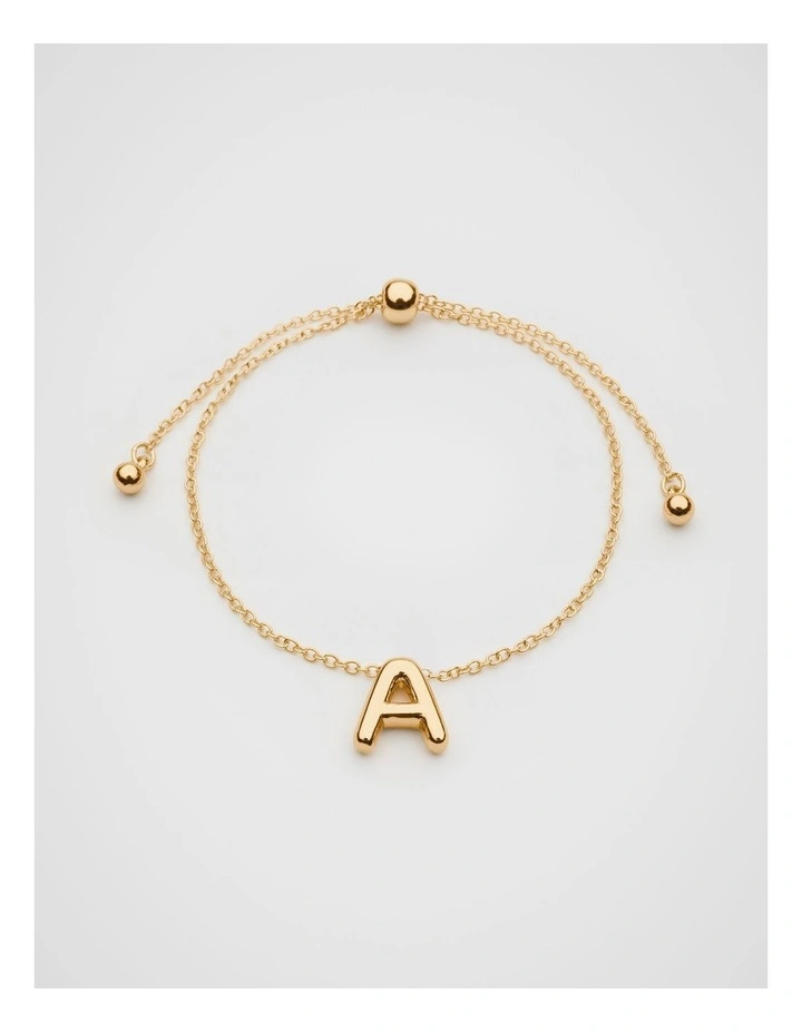 Bubble Letter Bracelet in A image 1