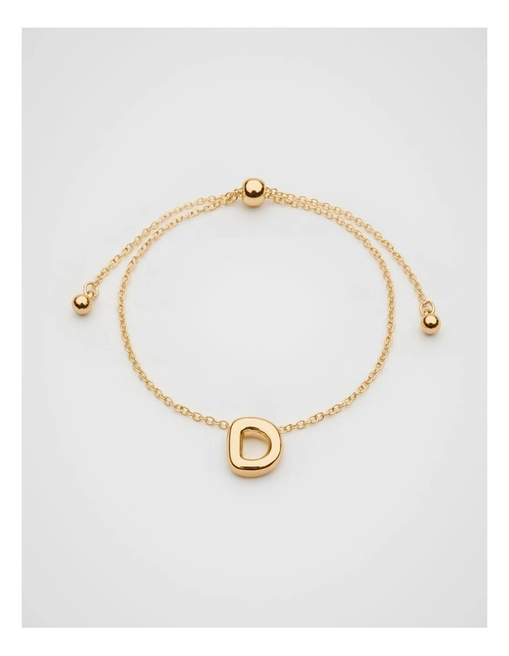 Bubble Letter Bracelet in D image 1