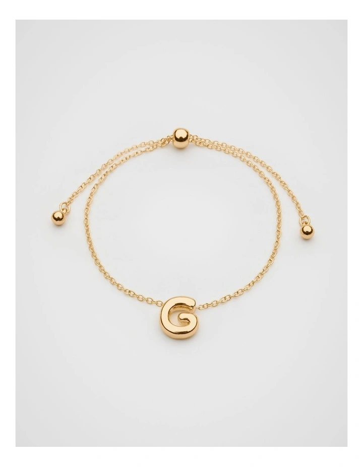 Bubble G Letter Bracelet in Gold image 1