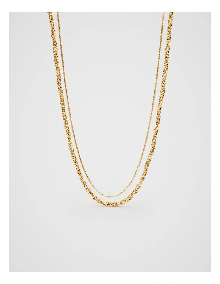Rope Chain Necklace Set in Gold image 1