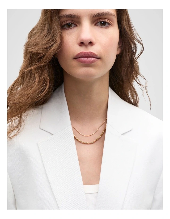 Rope Chain Necklace Set in Gold image 2