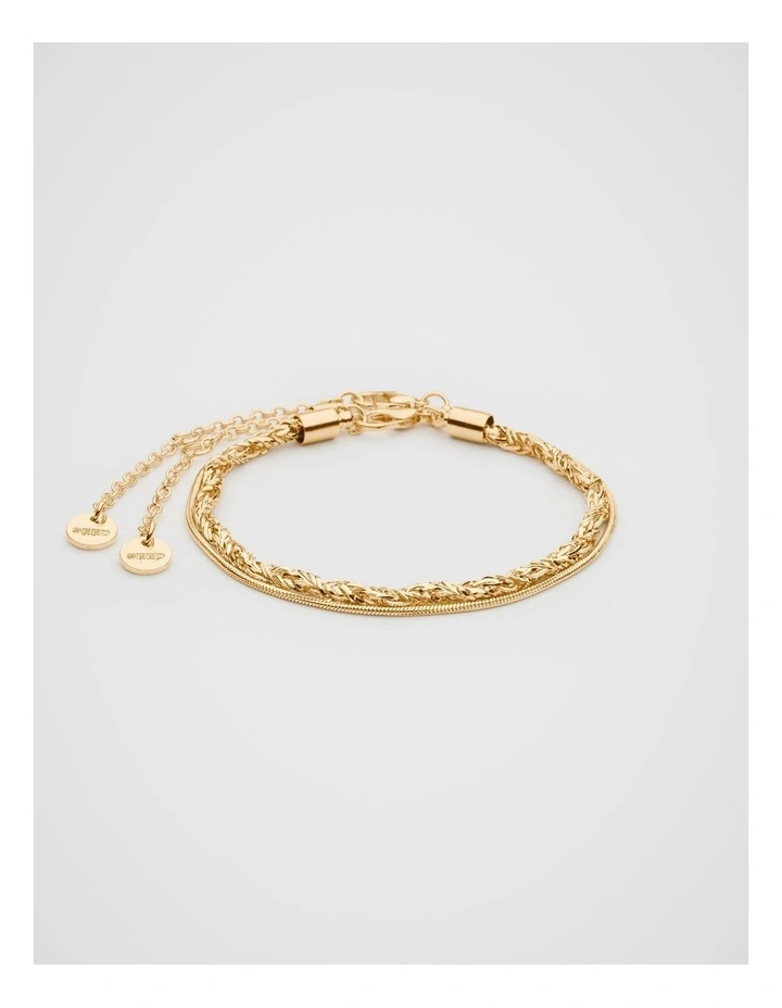 Rope Chain Bracelet Set in Gold image 1