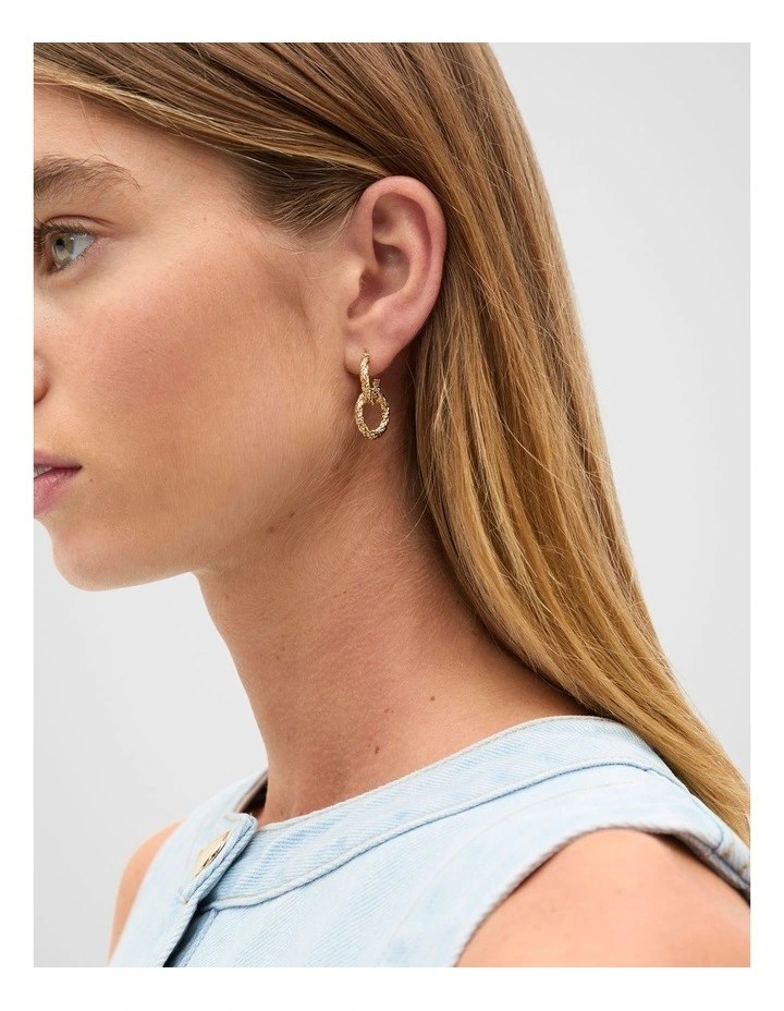 Mini Drop Earring in Gold image 2