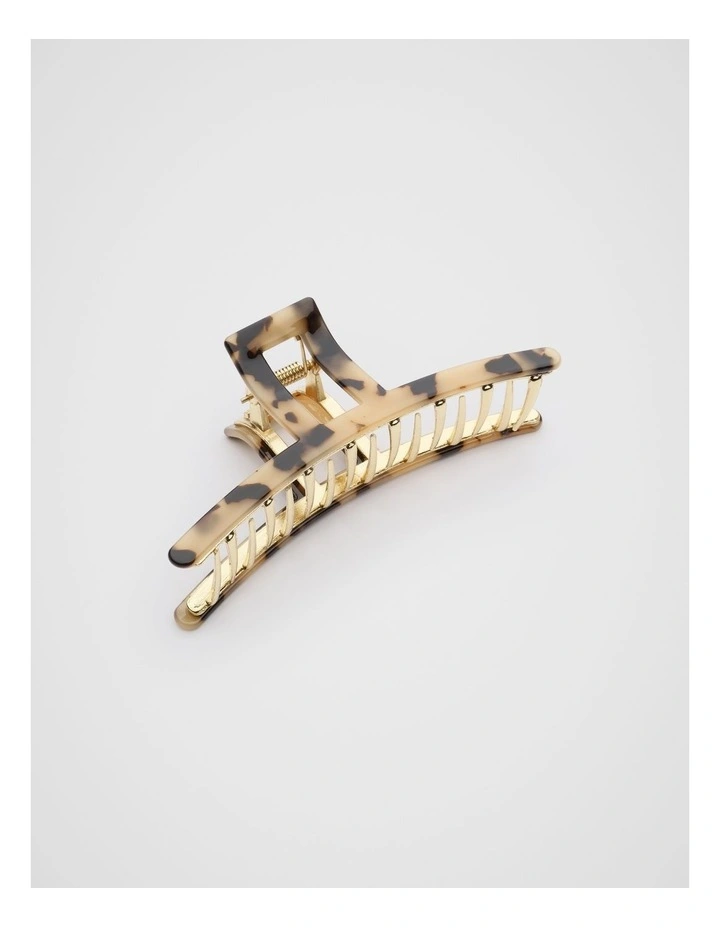 Open Resin Hair Claw in Milk Tort image 1