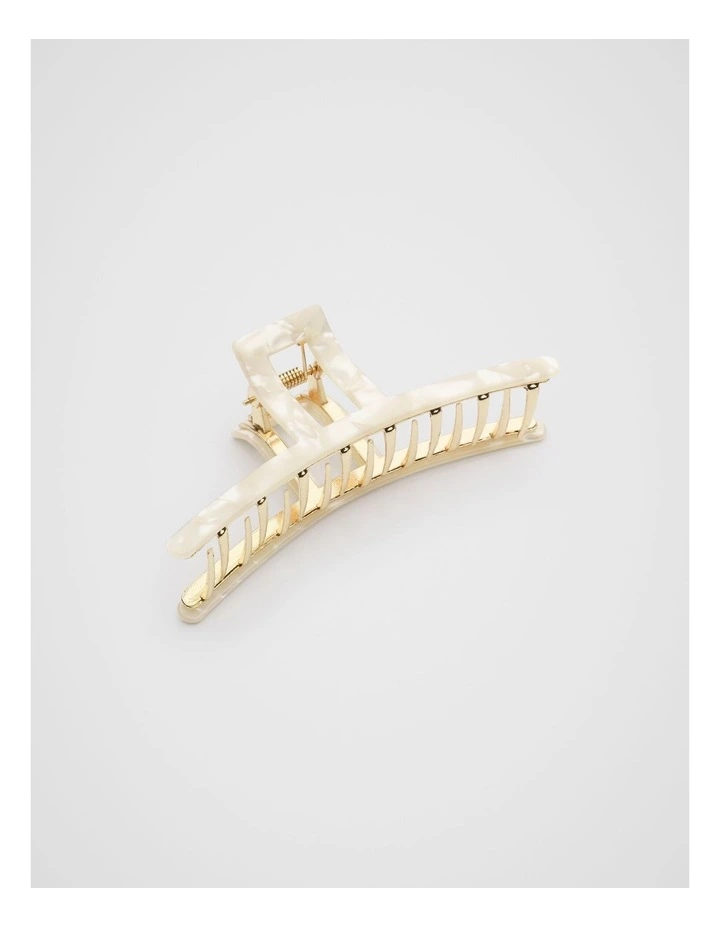 Open Resin Hair Claw in Ivory image 1