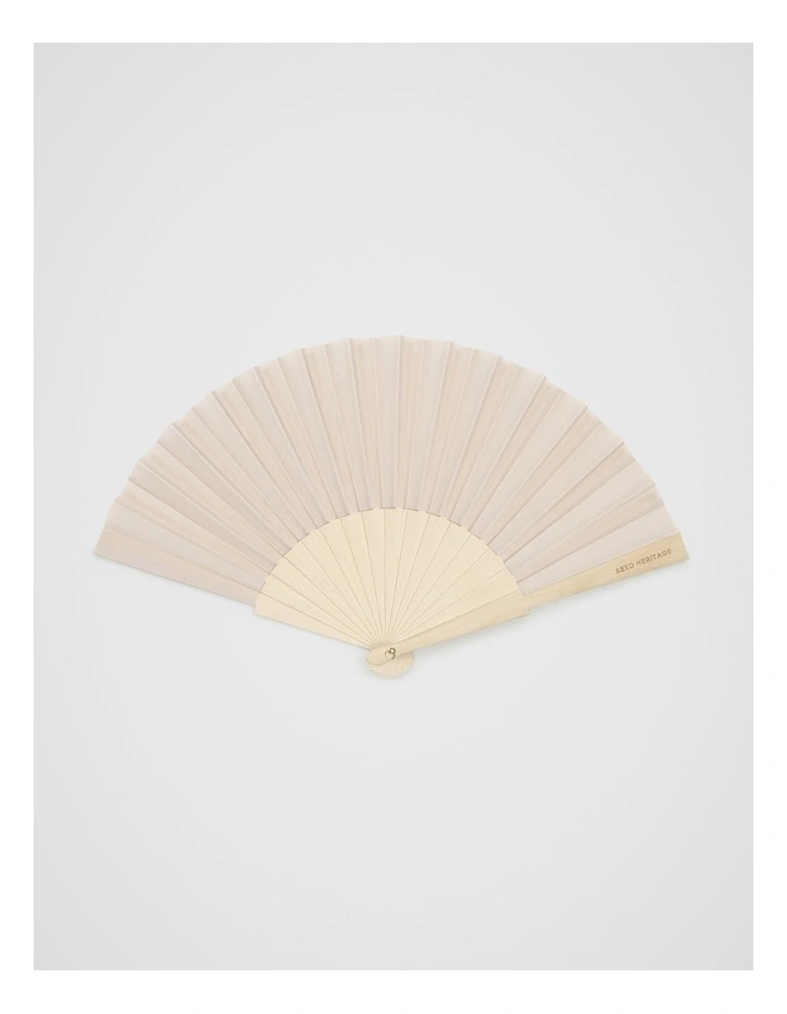 Hand Fan in Ecru image 1