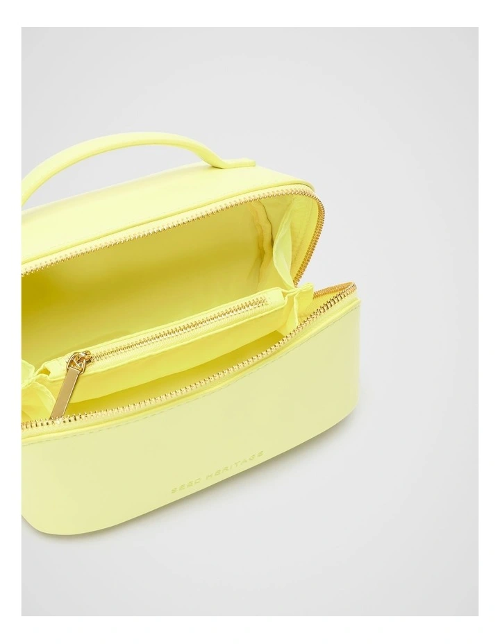 Zip Around Cosmetic Case Small in Lemongrass image 2