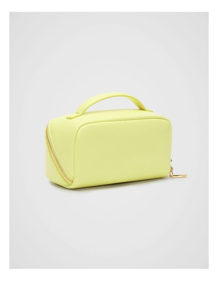 Zip Around Cosmetic Case Small in Lemongrass image 3
