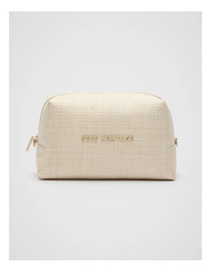 Logo Cosmetic Bag in Natural image 1