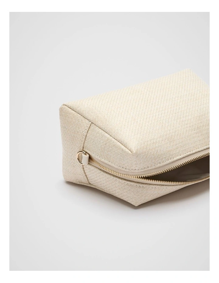 Logo Cosmetic Bag in Natural image 2
