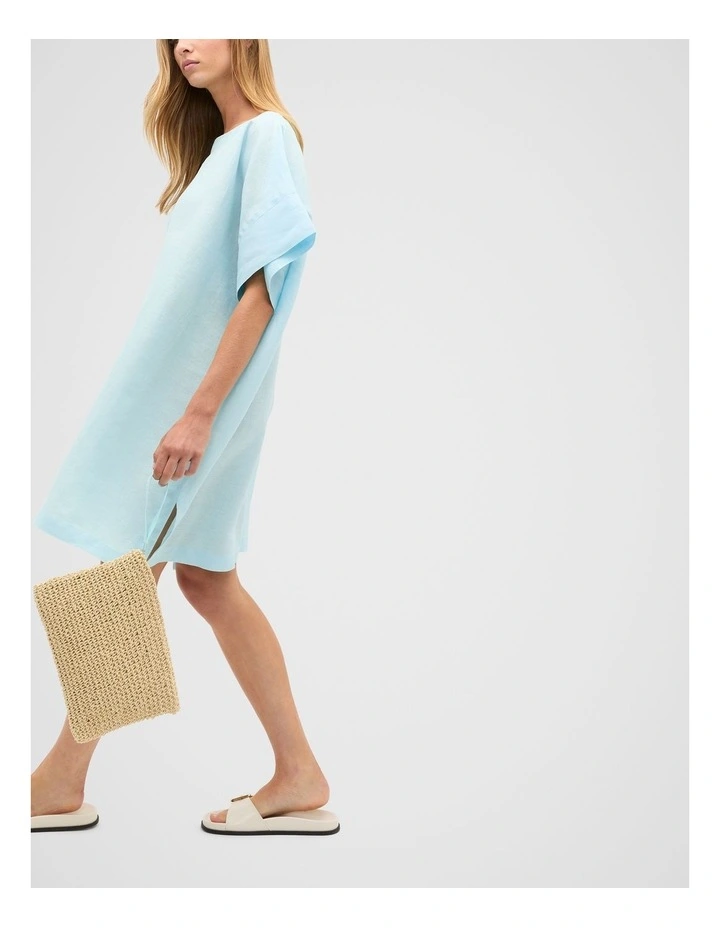 Boat Neck Poncho in Skyway image 4