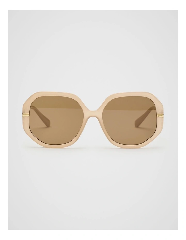 Clara Oversized Glam Sunglasses in Ecru image 1
