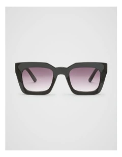 Kaitlyn Rectangle Sunglasses in Black