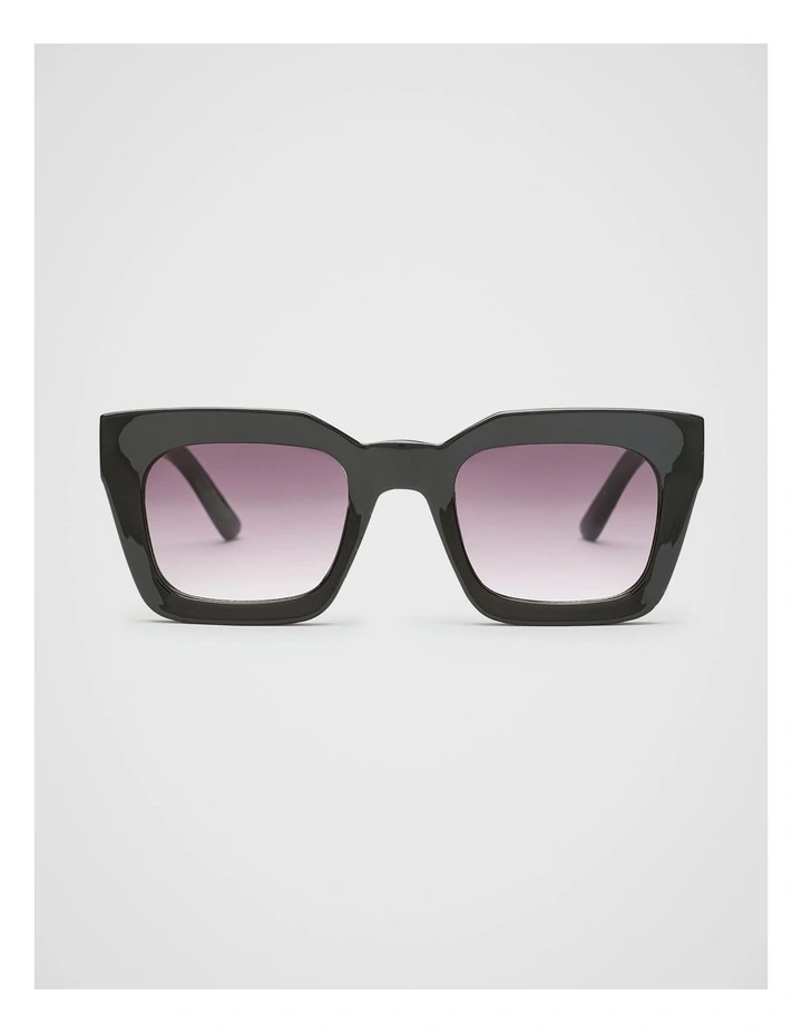 Kaitlyn Rectangle Sunglasses in Black image 1