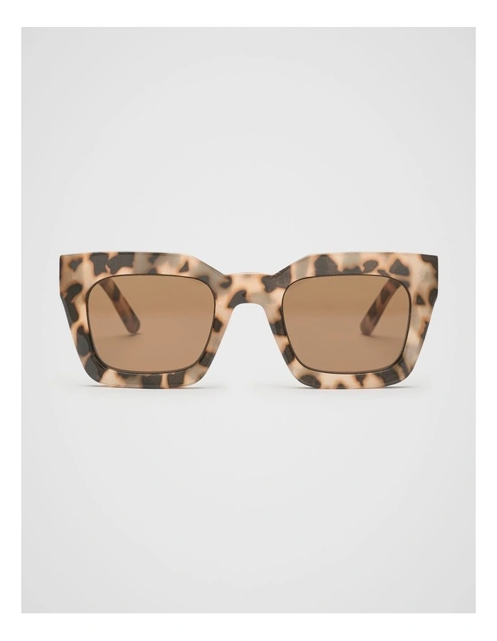 Kaitlyn Rectangle Sunglasses in Milk Tort image 1