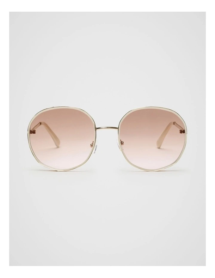 Nadia Round Sunglasses in Cream image 1