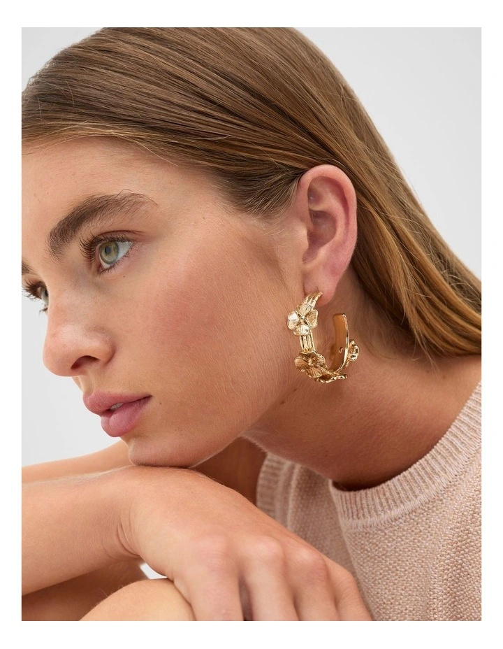 Bloom Hoop in Gold image 2