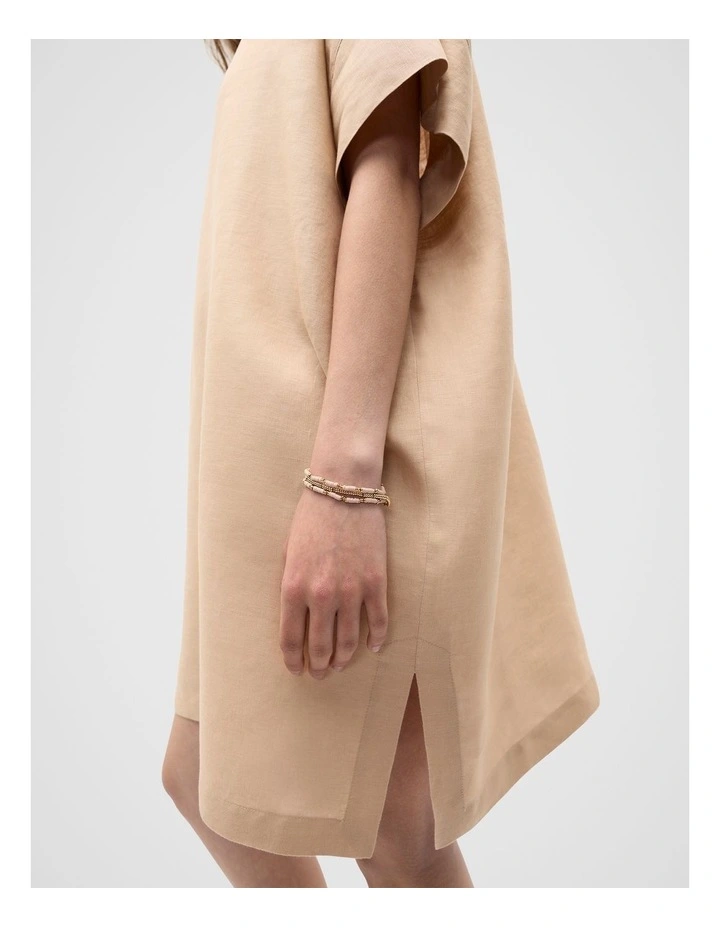 Stretch Bead Bracelet in Ecru image 2