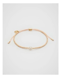 Pearly Cord Bracelet in Ecru