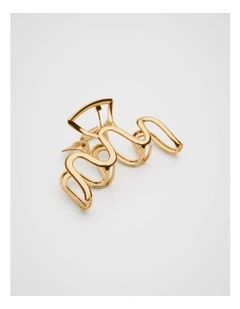 Metal Wave Claw in Gold