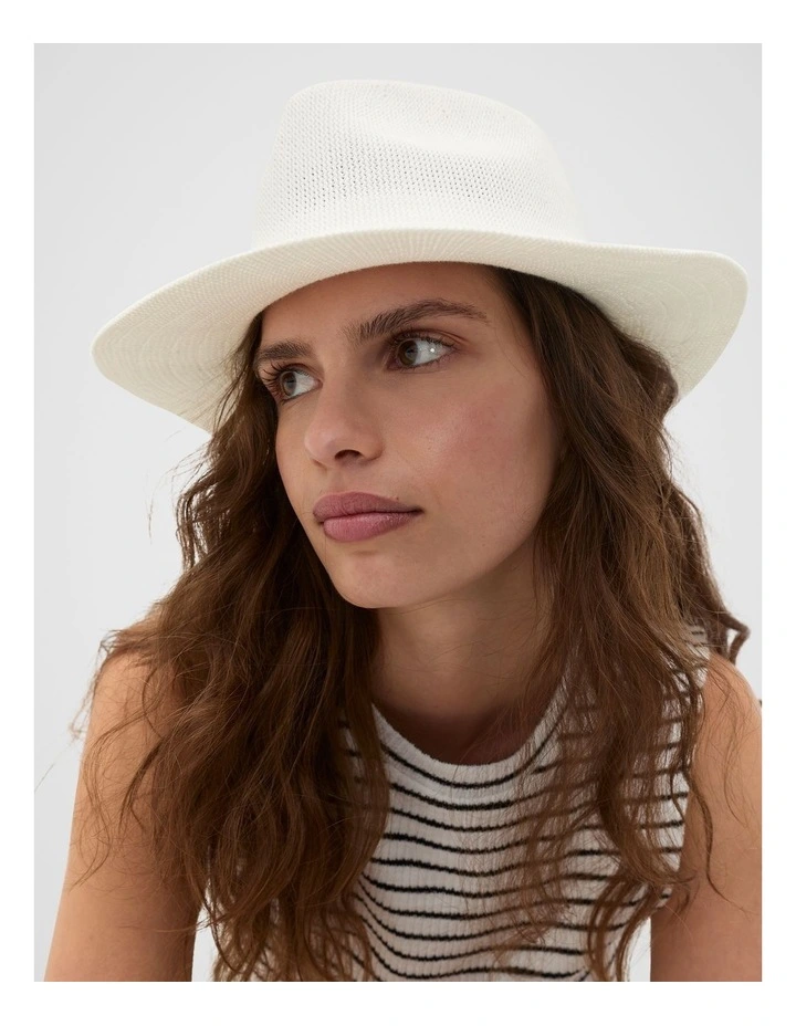 Knit Fedora in Cream image 2