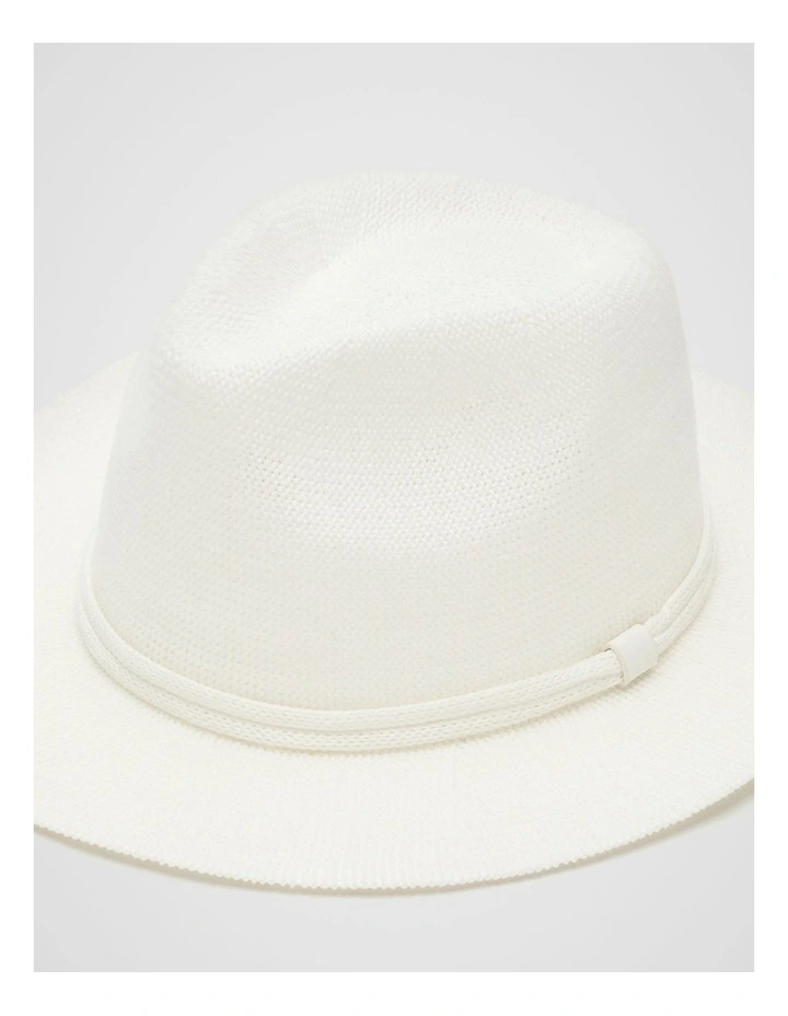 Knit Fedora in Cream image 3