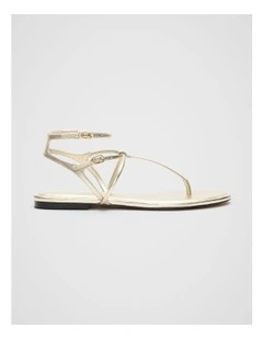 Jamie T Bar Sandal in Gold
