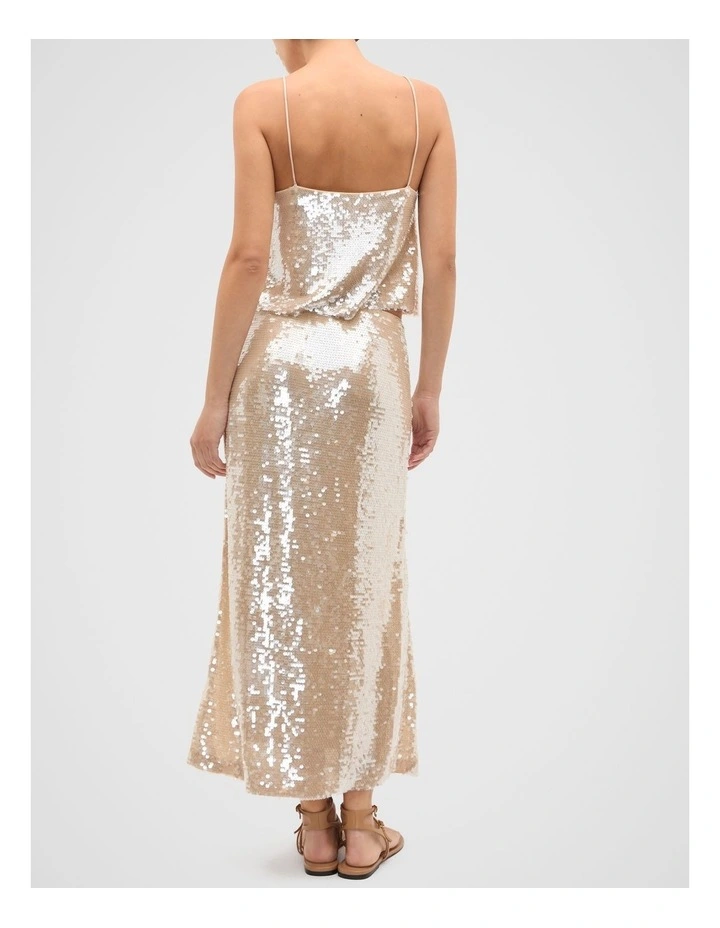 Sequin Embellished Cami in Ecru image 2