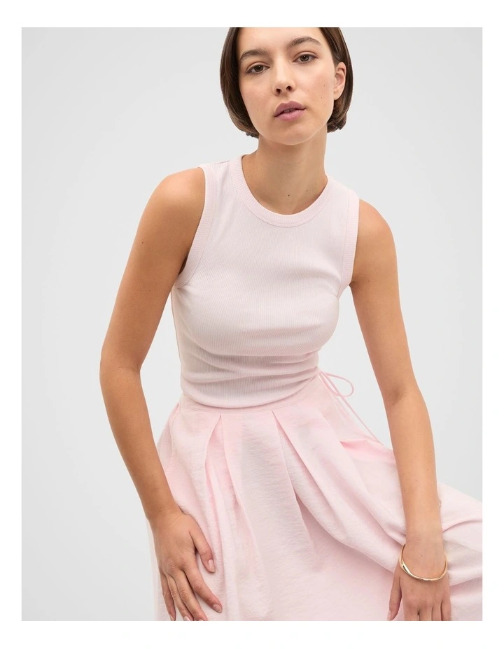 Core Australian Cotton Rib Tank in Pink image 1