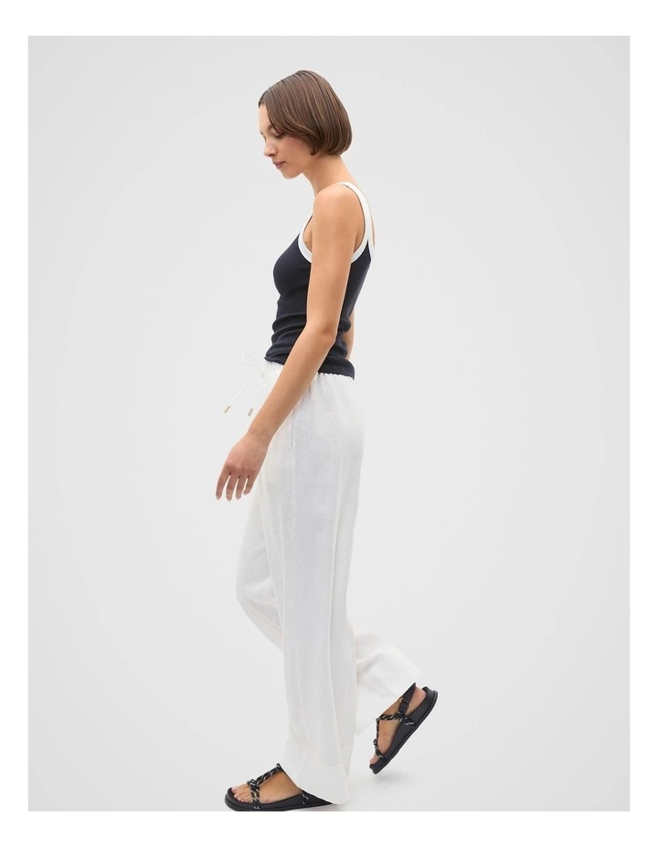 Contrast Bind Rib Tank in Blue image 3